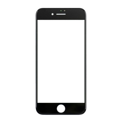 Replacement Front Glass For Apple Iphone 7 Black By - Maxbhi Com