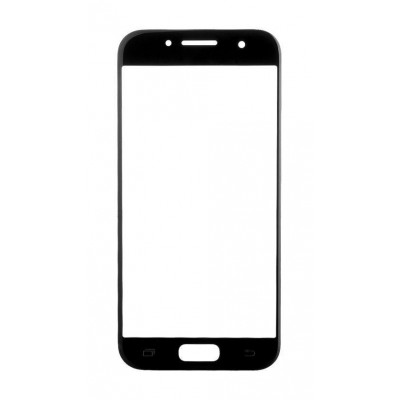 Replacement Front Glass For Samsung Galaxy A7 2017 Black By - Maxbhi Com