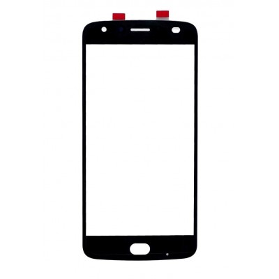 Replacement Front Glass For Moto Z2 Play Black By - Maxbhi Com