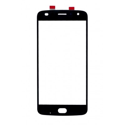 Replacement Front Glass For Moto Z2 Play Black By - Maxbhi Com