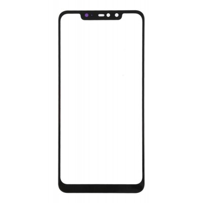 Replacement Front Glass For Xiaomi Redmi Note 6 Pro Black By - Maxbhi Com