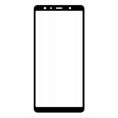 Replacement Front Glass For Samsung Galaxy A7 2018 Black By - Maxbhi Com