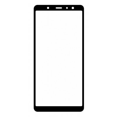 Replacement Front Glass For Samsung Galaxy A7 2018 Black By - Maxbhi Com