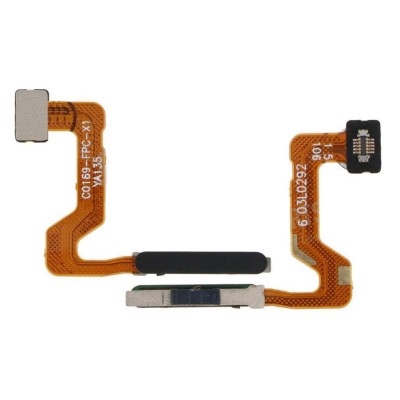 Fingerprint Sensor Flex Cable For Oppo A52 Black By - Maxbhi Com
