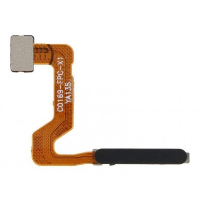 Fingerprint Sensor Flex Cable For Oppo A52 Black By - Maxbhi Com