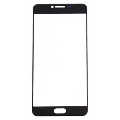 Replacement Front Glass For Samsung Galaxy C7 Black By - Maxbhi Com