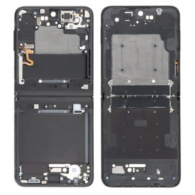 Lcd Frame Middle Chassis For Samsung Galaxy Z Flip 3 Grey By - Maxbhi Com