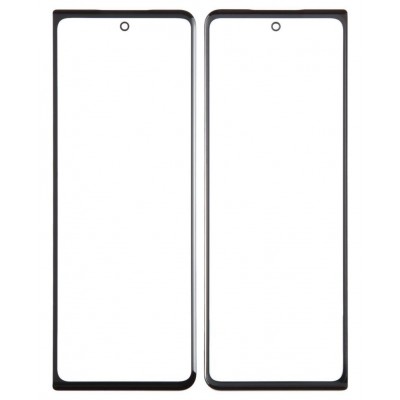 Replacement Front Glass For Samsung Galaxy Z Fold 3 Black By - Maxbhi Com