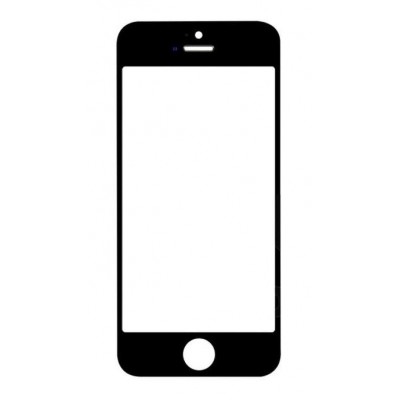 Replacement Front Glass For Apple Iphone 5c Black By - Maxbhi Com