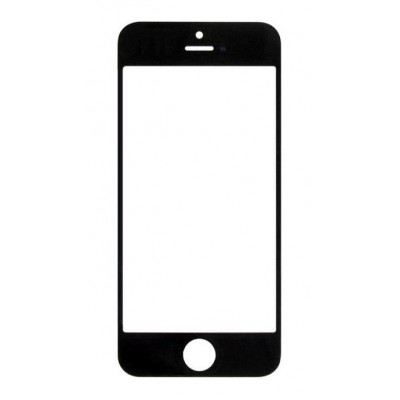 Replacement Front Glass For Apple Iphone 5c Black By - Maxbhi Com