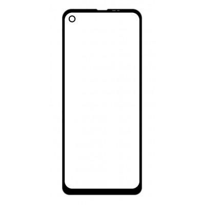 Replacement Front Glass For Motorola One Action Black By - Maxbhi Com