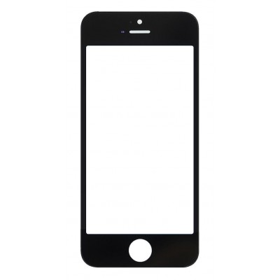 Replacement Front Glass For Apple Iphone 5se Black By - Maxbhi Com