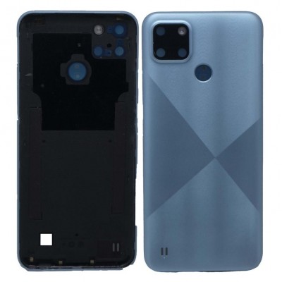 Back Panel Cover For Realme C21y Blue - Maxbhi Com