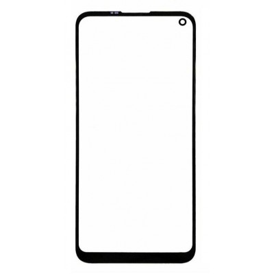 Replacement Front Glass For Samsung Galaxy A21 Black By - Maxbhi Com