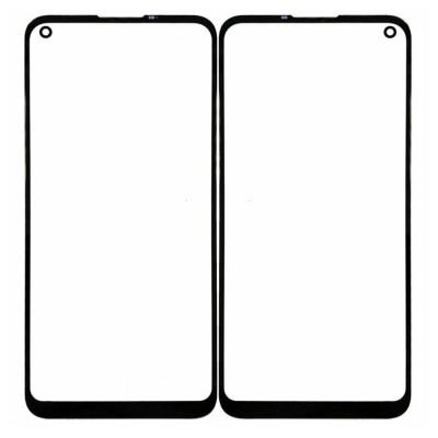 Replacement Front Glass For Realme 8s 5g Black By - Maxbhi Com