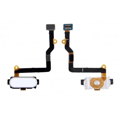 Fingerprint Sensor Flex Cable For Samsung Galaxy C5 White By - Maxbhi Com