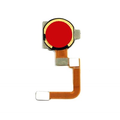 Fingerprint Sensor Flex Cable For Realme C3 3 Cameras Red By - Maxbhi Com