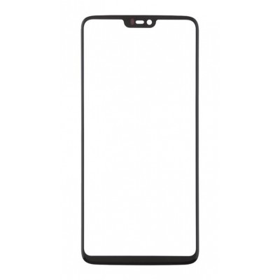 Replacement Front Glass For Oneplus 6 Black By - Maxbhi Com
