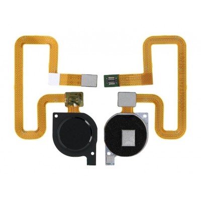 Fingerprint Sensor Flex Cable For Huawei Y7 2018 Black By - Maxbhi Com