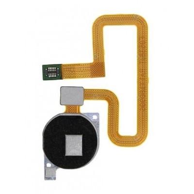 Fingerprint Sensor Flex Cable For Huawei Y7 2018 Black By - Maxbhi Com