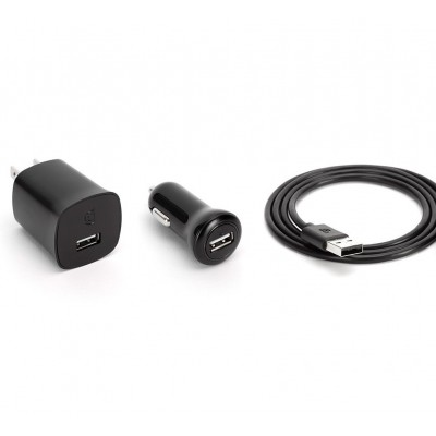 3 in 1 Charging Kit for Acer Iconia A1-830 with USB Wall Charger, Car Charger & USB Data Cable