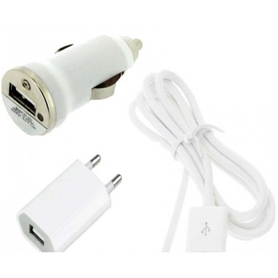 3 in 1 Charging Kit for BlackBerry Porsche Design P-9982 with USB Wall Charger, Car Charger & USB Data Cable