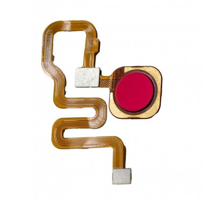 Fingerprint Sensor Flex Cable For Xiaomi Redmi Note 6 Pro Red By - Maxbhi Com