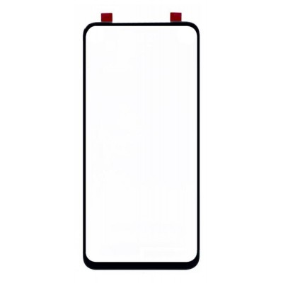 Replacement Front Glass For Realme X Black By - Maxbhi Com