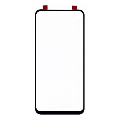 Replacement Front Glass For Realme X Black By - Maxbhi Com