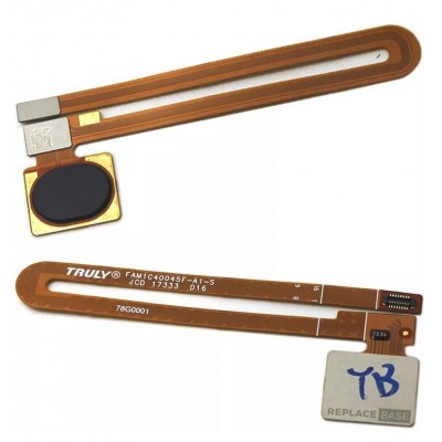 Fingerprint Sensor Flex Cable For Oppo R11s Black By - Maxbhi Com
