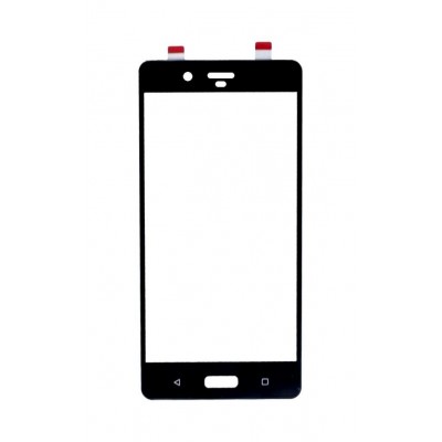 Replacement Front Glass For Nokia 8 Black By - Maxbhi Com