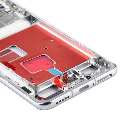 Lcd Frame Middle Chassis For Huawei P40 Silver By - Maxbhi Com