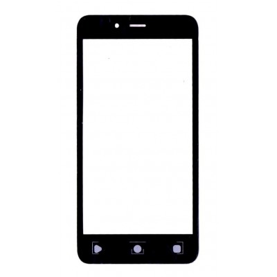 Replacement Front Glass For Gionee X1 Black By - Maxbhi Com