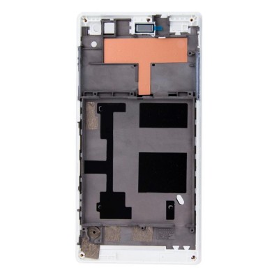 Lcd Frame Middle Chassis For Sony Xperia C3 Dual D2502 White By - Maxbhi Com