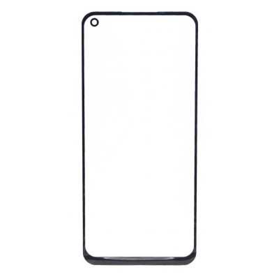 Replacement Front Glass For Realme 6i Black By - Maxbhi Com