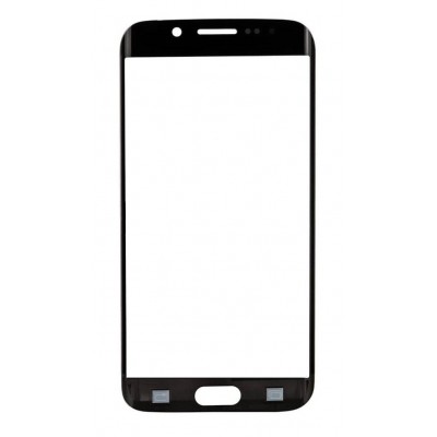 Replacement Front Glass For Samsung Galaxy S6 Edge Black By - Maxbhi Com