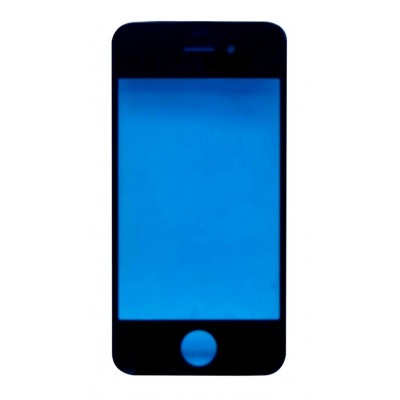 Replacement Front Glass For Apple Iphone 4s Black By - Maxbhi Com