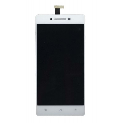 Lcd With Touch Screen For Oppo R1 White By - Maxbhi Com