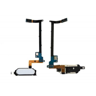 Fingerprint Sensor Flex Cable For Samsung Galaxy Note 4 Duos Smn9100 White By - Maxbhi Com