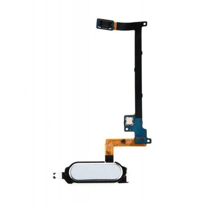 Fingerprint Sensor Flex Cable For Samsung Galaxy Note 4 Duos Smn9100 White By - Maxbhi Com