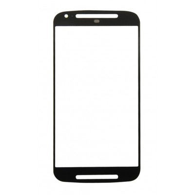 Replacement Front Glass For Motorola Moto G2 Black By - Maxbhi Com