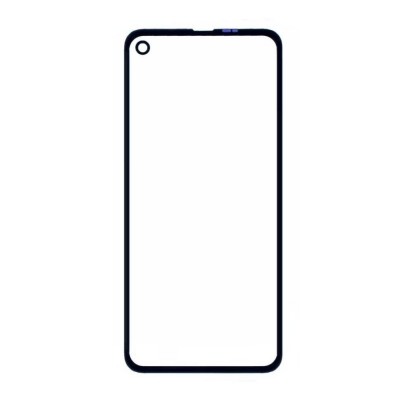 Replacement Front Glass For Motorola One Vision Black By - Maxbhi Com