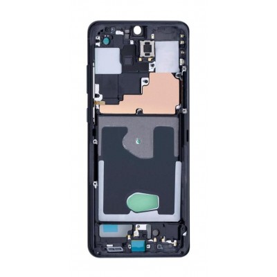 Lcd Frame Middle Chassis For Samsung Galaxy S20 Ultra 5g White By - Maxbhi Com