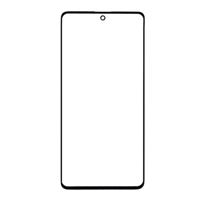 Replacement Front Glass For Samsung Galaxy A71 Black By - Maxbhi Com