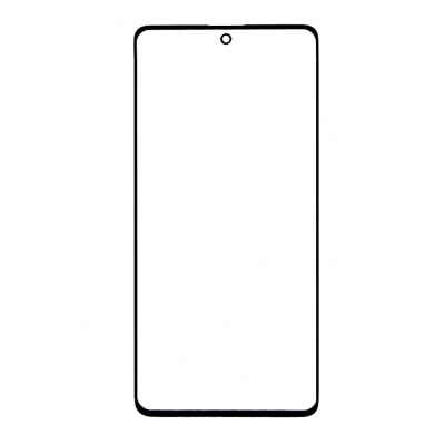 Replacement Front Glass For Samsung Galaxy A71 Black By - Maxbhi Com