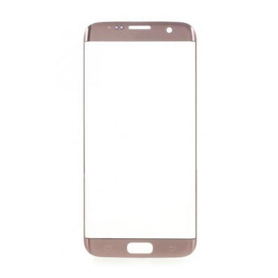 Replacement Front Glass For Samsung Galaxy S7 Edge Pink Gold By - Maxbhi Com