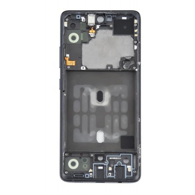 Lcd Frame Middle Chassis For Samsung Galaxy A51 5g Black By - Maxbhi Com