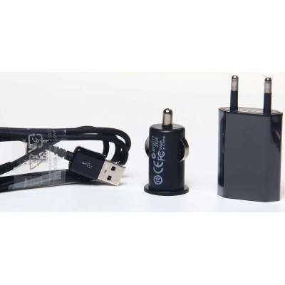 3 in 1 Charging Kit for Nokia 225 RM-1012 with USB Wall Charger, Car Charger & USB Data Cable