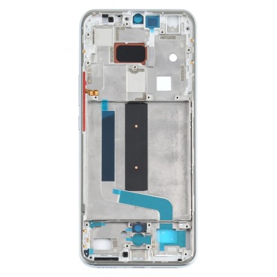 Lcd Frame Middle Chassis For Xiaomi Mi 10 Lite 5g White By - Maxbhi Com