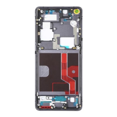 Lcd Frame Middle Chassis For Oppo Find X2 Pro Black By - Maxbhi Com